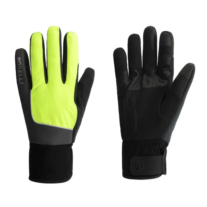 Heren Rogelli Essential Hi Vis Fietshandschoenen Winter Heren